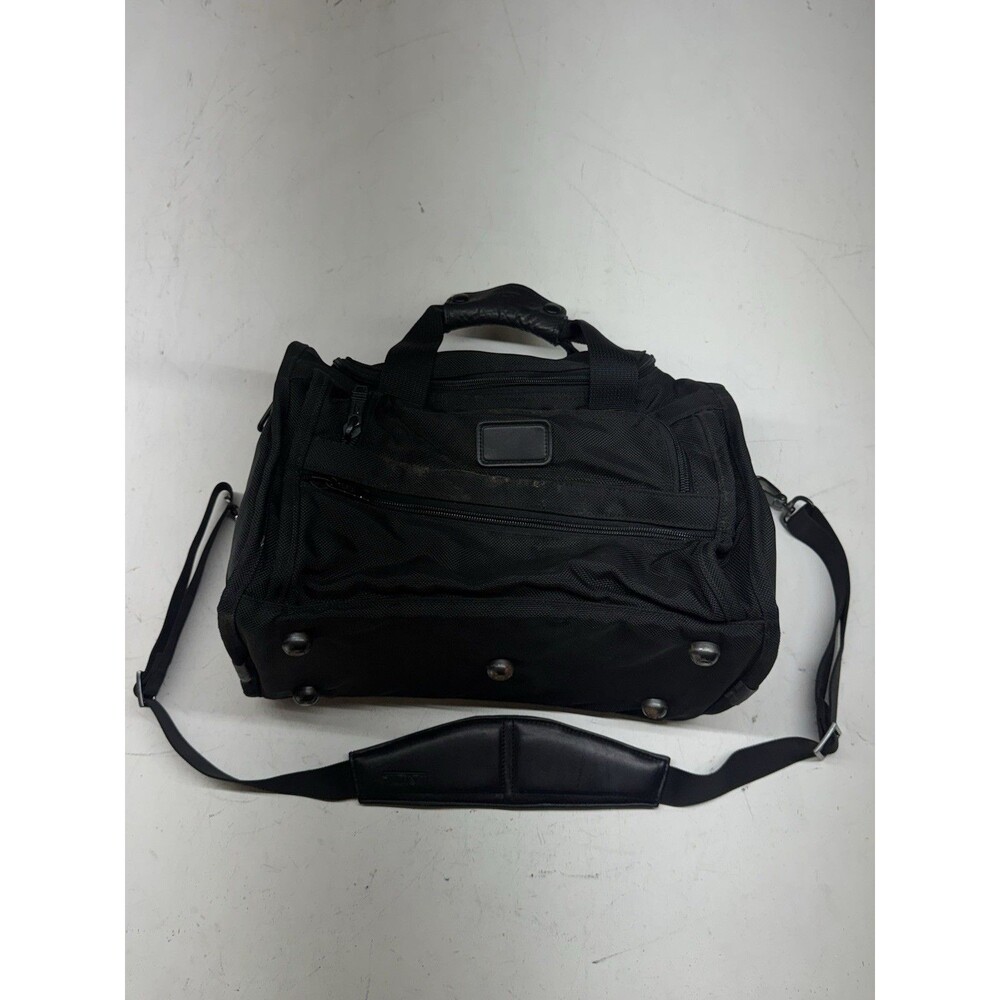 Tumi Alpha Black Ballistic Nylon 15" Weekender Travel Duffel Bag Vintage USA - Picture 2 of 11